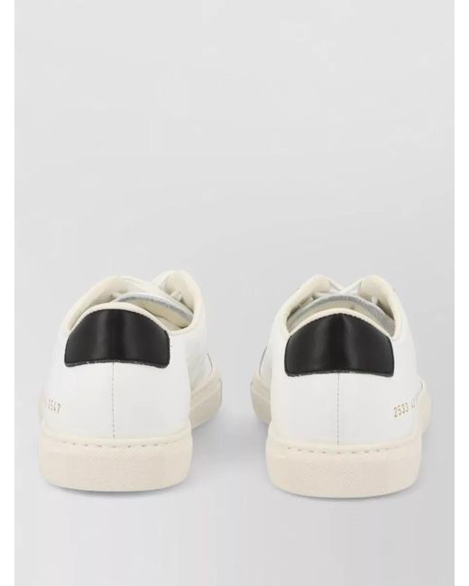 Common Projects White Sneakers Round Toe Contrast Heel Tab for men