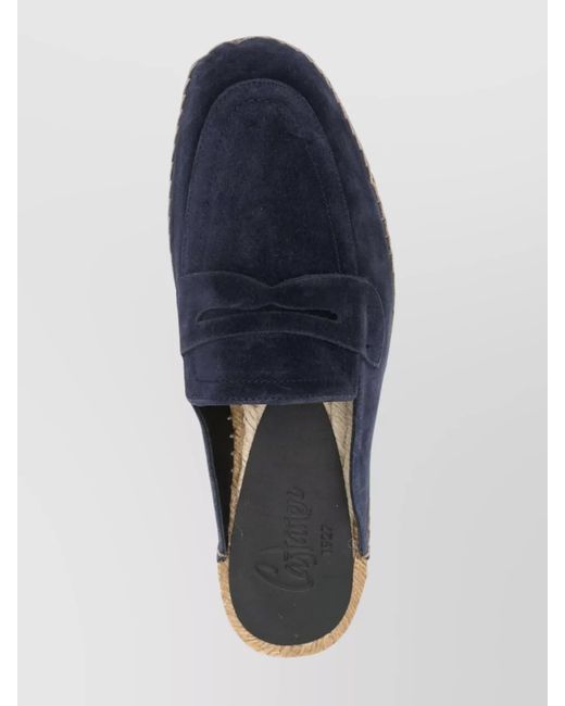 Castaner Blue Leather Slippers for men