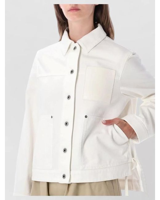 Loewe Natural Denim Work Jacket Relaxed Fit Design