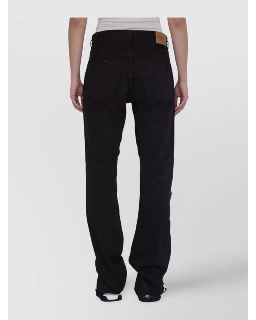 Balenciaga Black Low-Rise Straight-Leg Jeans