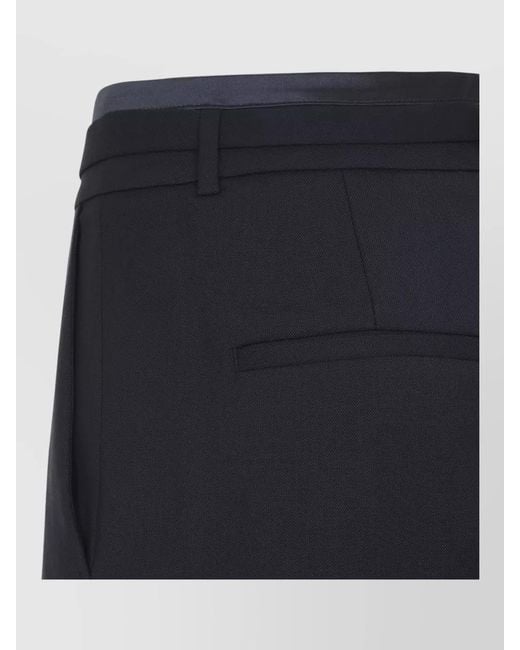 Peserico Blue Tailored Pants Belt Loops Pockets Back