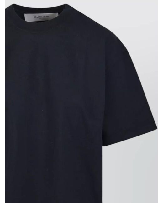 Golden Goose Deluxe Brand Blue Logo Patch T Shirt Crew Neck