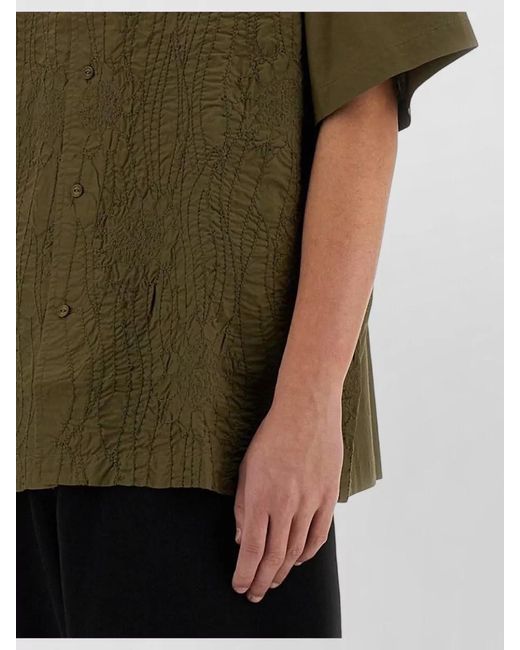 YMC Green Ciders Regular Fit Shirt Short Sleeves for men