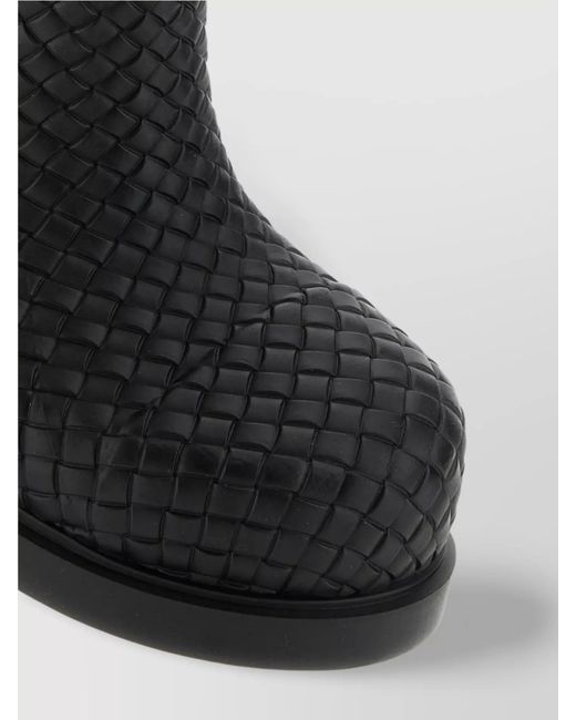 Bottega Veneta Black Leather Ankle Boots for men