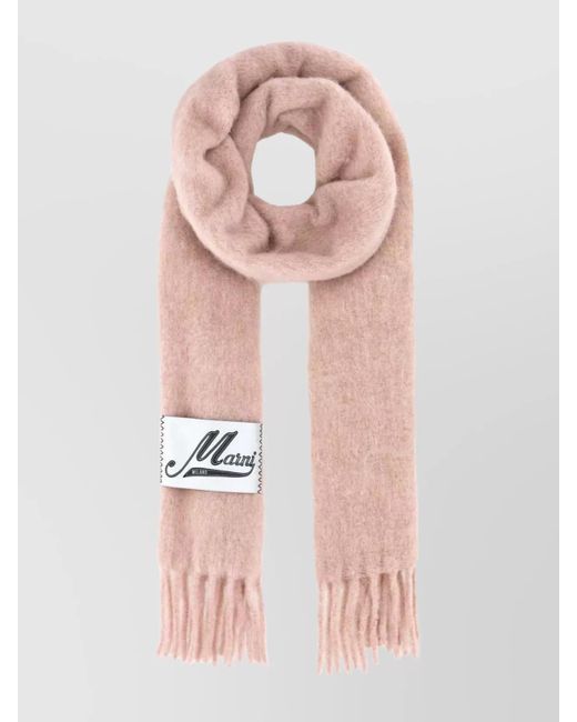 Marni Pink Alpaca Scarf for men