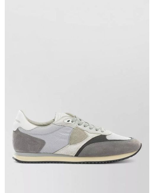 Philippe Model White Leather Low-Top Sneakers for men