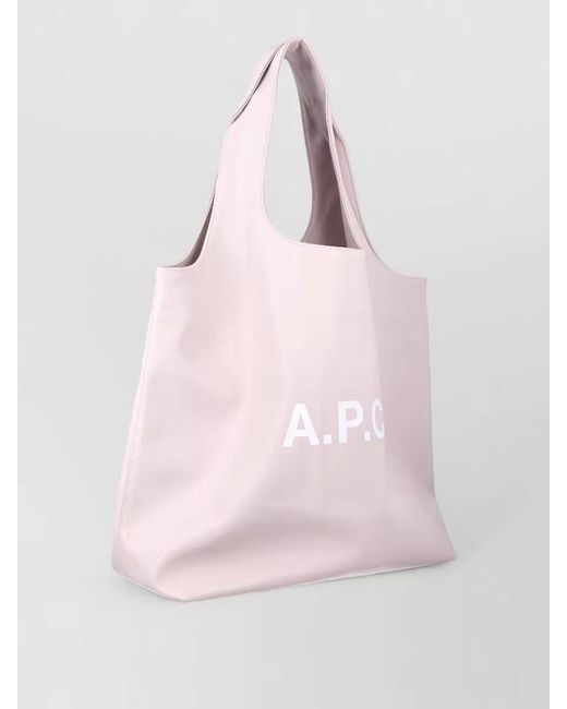 A.P.C. Pink Ninon Large Tote Bag
