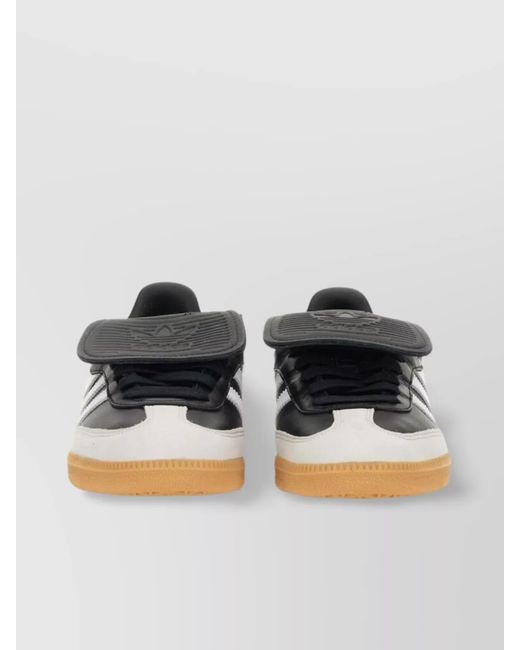 Adidas Originals Black Leather Samba Lt Low-Top Sneakers