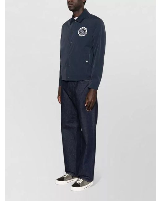 DIESEL Blue Tailored Blazer Collared Neck Long Sleeves Pockets for men