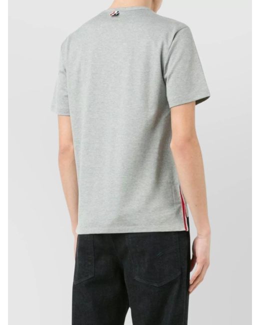 Thom Browne Gray Cotton Short-Sleeve T-Shirt for men