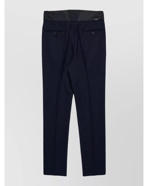 Prada Blue Tailored Pants Pleated Front Belt Loops for men