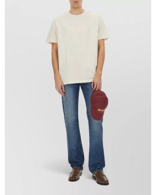 A.P.C. White Lenny Crew Neck Regular Fit T Shirt