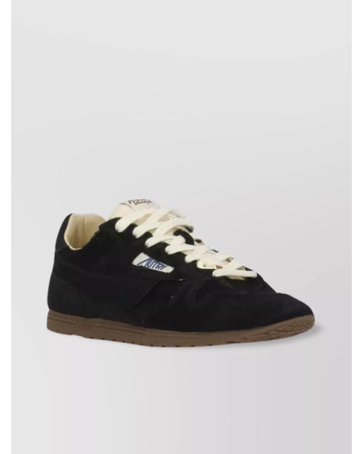 Autry Black Leather Low-Top Sneakers