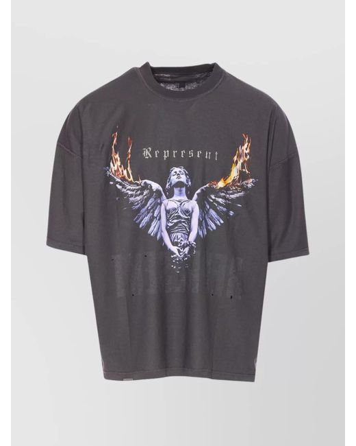 Represent Gray Organic Cotton And Hemp Oversized Short-Sleeve T-Shirt for men