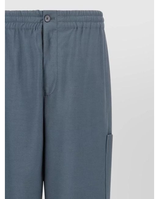 KENZO Blue Jogger Shorts Cargo Style Side Pockets for men