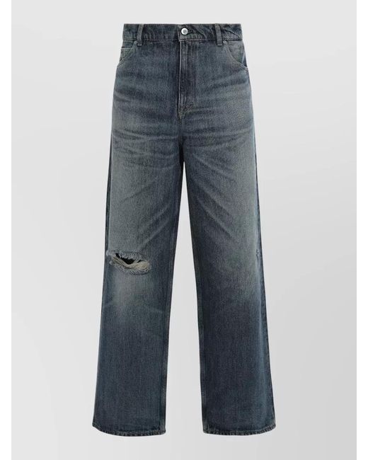 Our Legacy Blue Denim High-Rise Wide-Leg Jeans for men