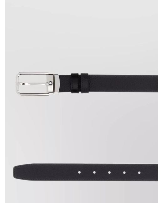 Montblanc White Leather Reversible Belt Adjustable Slim Design for men