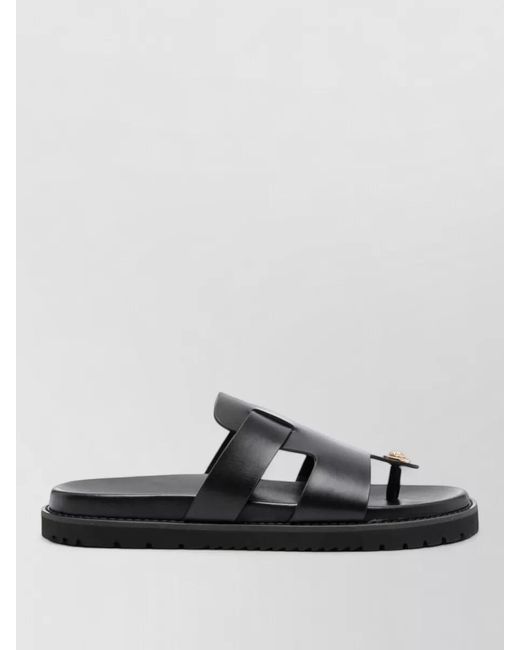 Versace Multicolor Sandal Open Toe Flat Sole Cross Straps for men