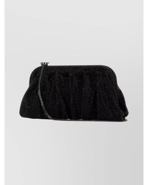 Benedetta Bruzziches Black Rhinestone Clutch Bag