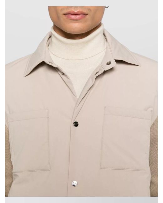 Herno Natural Paneled Shirt Jacket for men