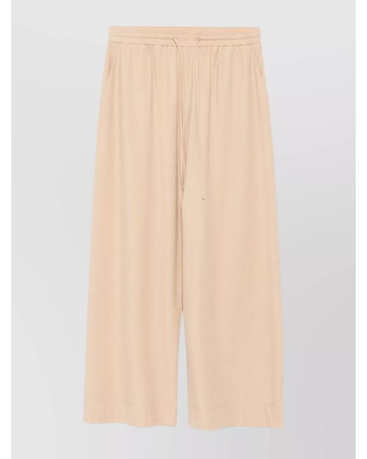 Weekend by Maxmara Natural Trousers Wide-Leg Side Pockets