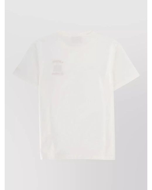 Mc2 Saint Barth White Emilie Crew Neck Embroidered Casual T Shirt