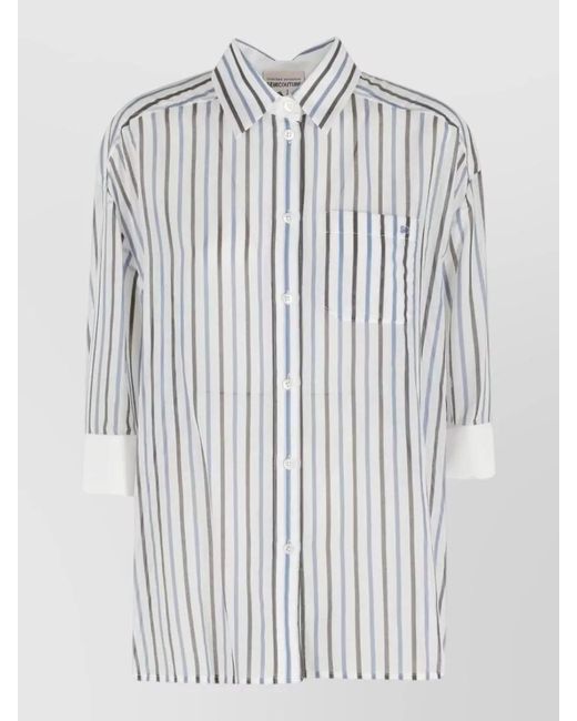 Semicouture Multicolor Striped Cotton Shirt