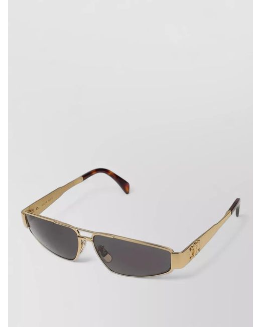 Céline Natural Rectangular Sunglasses Cl40318U Tortoiseshell Temples