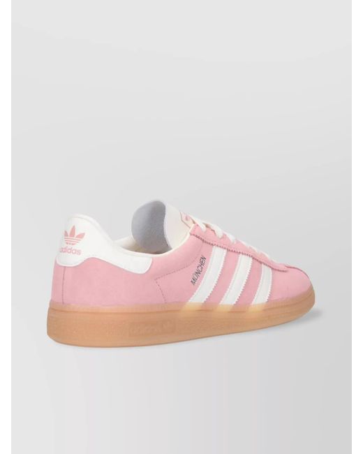 Adidas Pink Leather Low-Top Sneakers