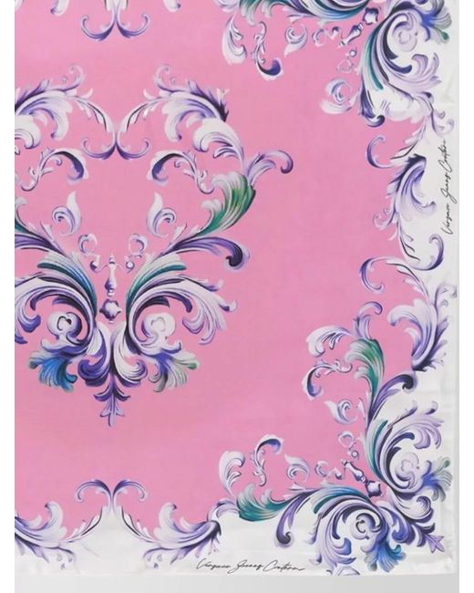 Versace Jeans Couture Pink Silk Scarf