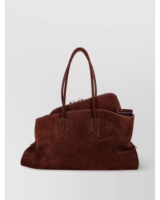 The Attico Brown Suede Tote Bag