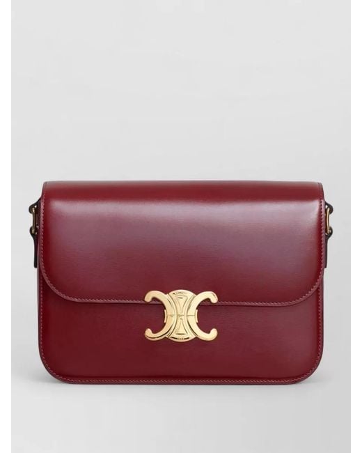 Céline Red Triomphe Classique Crossbody Bag