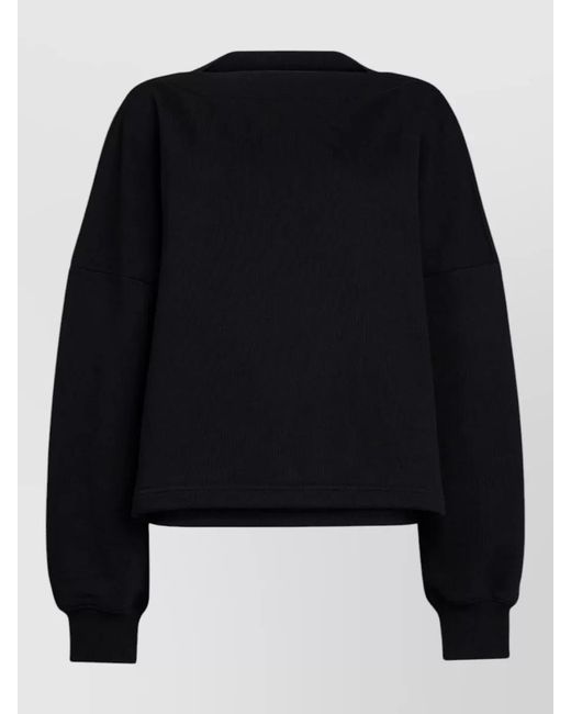 Alaïa Blue Cotton Fleece Wide-Leg Trousers