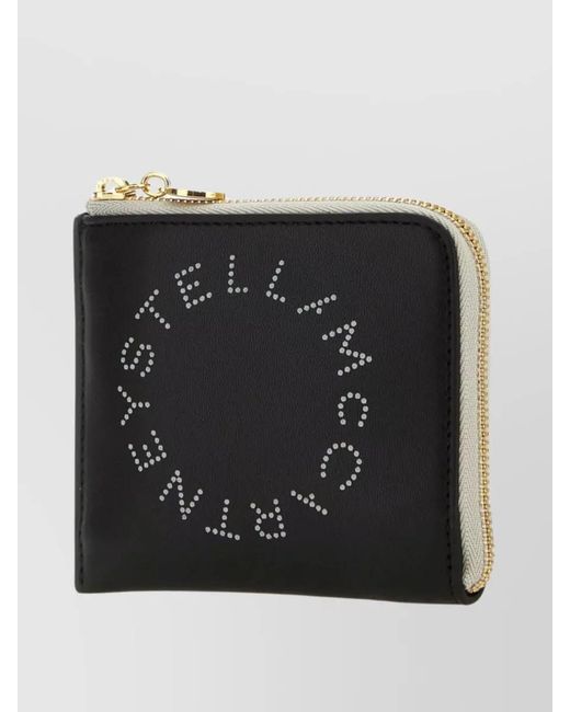 Stella McCartney Black Two Tone Card Holder Wallet