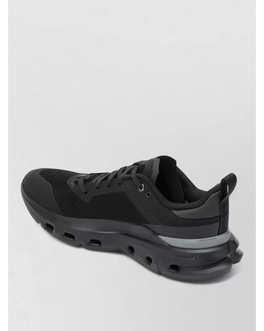 On Shoes Black Mesh Sneakers Rubber Sole Pull Tabs