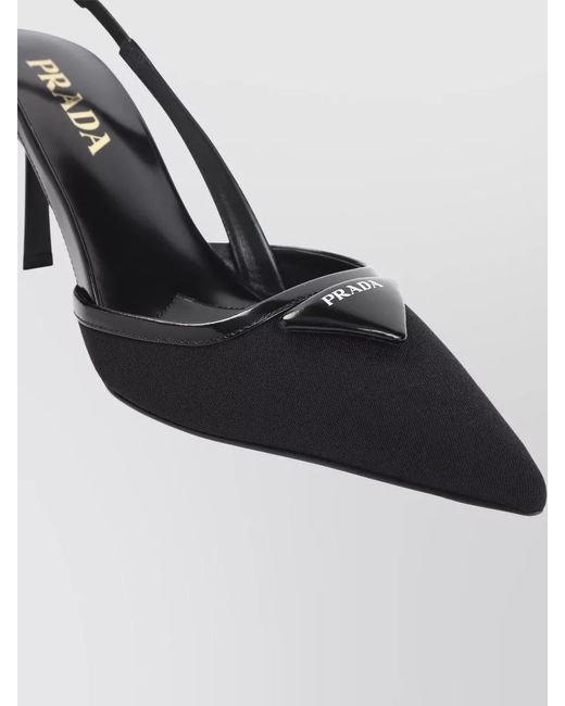 Prada Multicolor Mesh Slingback Stiletto Pumps Pointed Toe