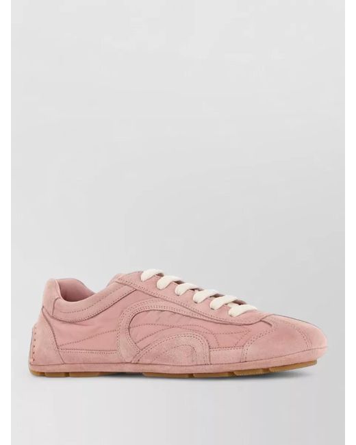 Prada Pink Leather Montecarlo Re-Edition 2005 Low-Top Sneakers