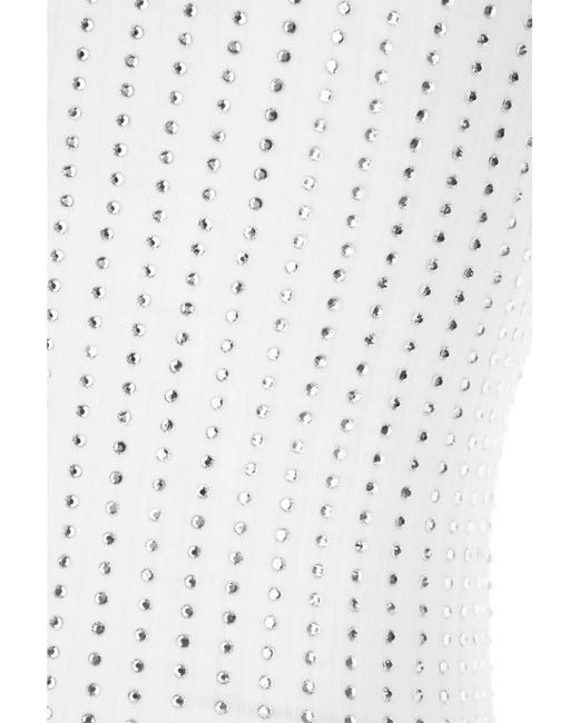 The Attico White Cotton U-Neck Sleeveless Tank Top