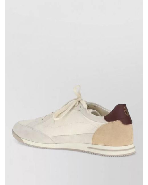 Brunello Cucinelli Natural Calf Leather Low Top Sneakers for men