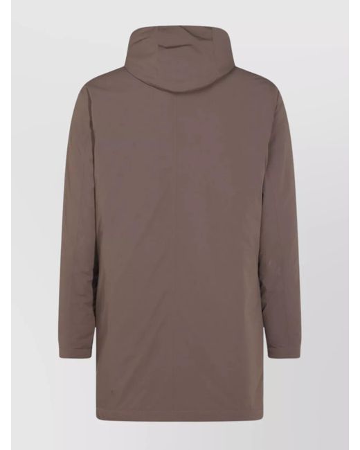 Herno Brown Resort Hooded Jacket for men