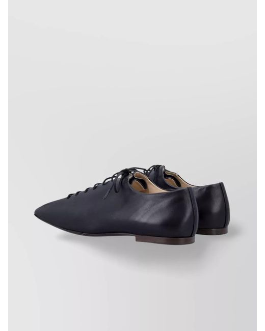 Lemaire Blue Leather Classic Derby Shoes for men