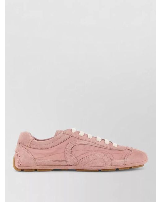 Prada Pink Leather Montecarlo Re-Edition 2005 Low-Top Sneakers