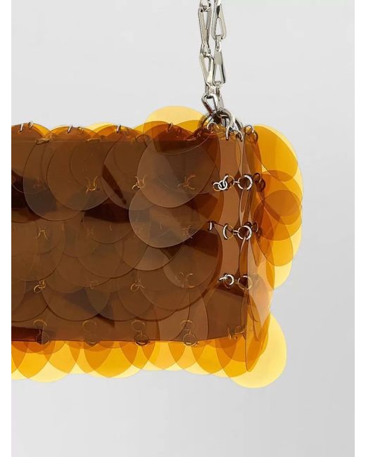 Rabanne White Sparkle Shoulder Bag