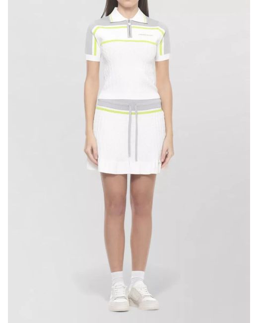 Casablanca White Short-Sleeve Polo Top