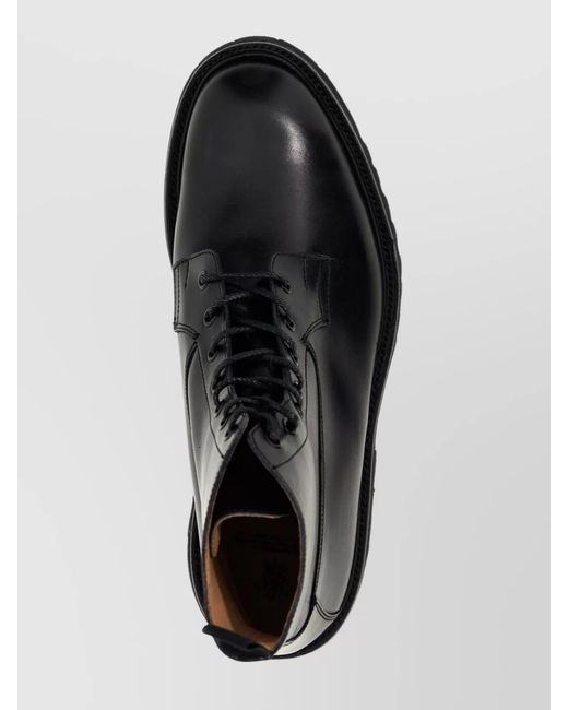 Tricker's Black Leather Ankle Boots for men