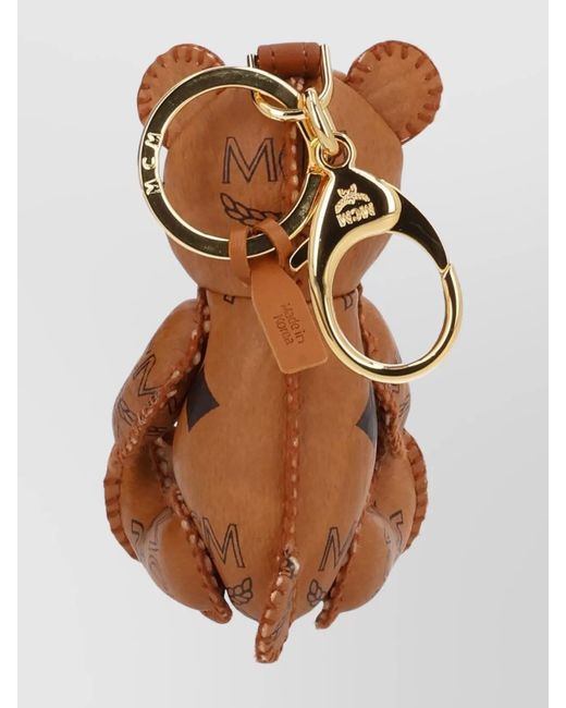 MCM Brown Bear Shaped Keyring Accessory