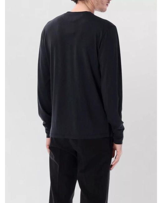 Tom Ford Blue Long-Sleeve Regular-Fit T-Shirt for men