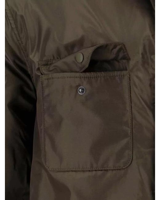 Aspesi Green Casual Jacket Flap Pockets Long Sleeves for men
