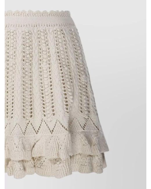 Isabel Marant Natural Cotton A-Line Skirt