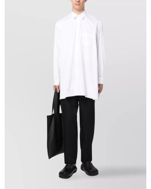 Comme des Garçons White Cotton Long-Sleeve Shirt for men